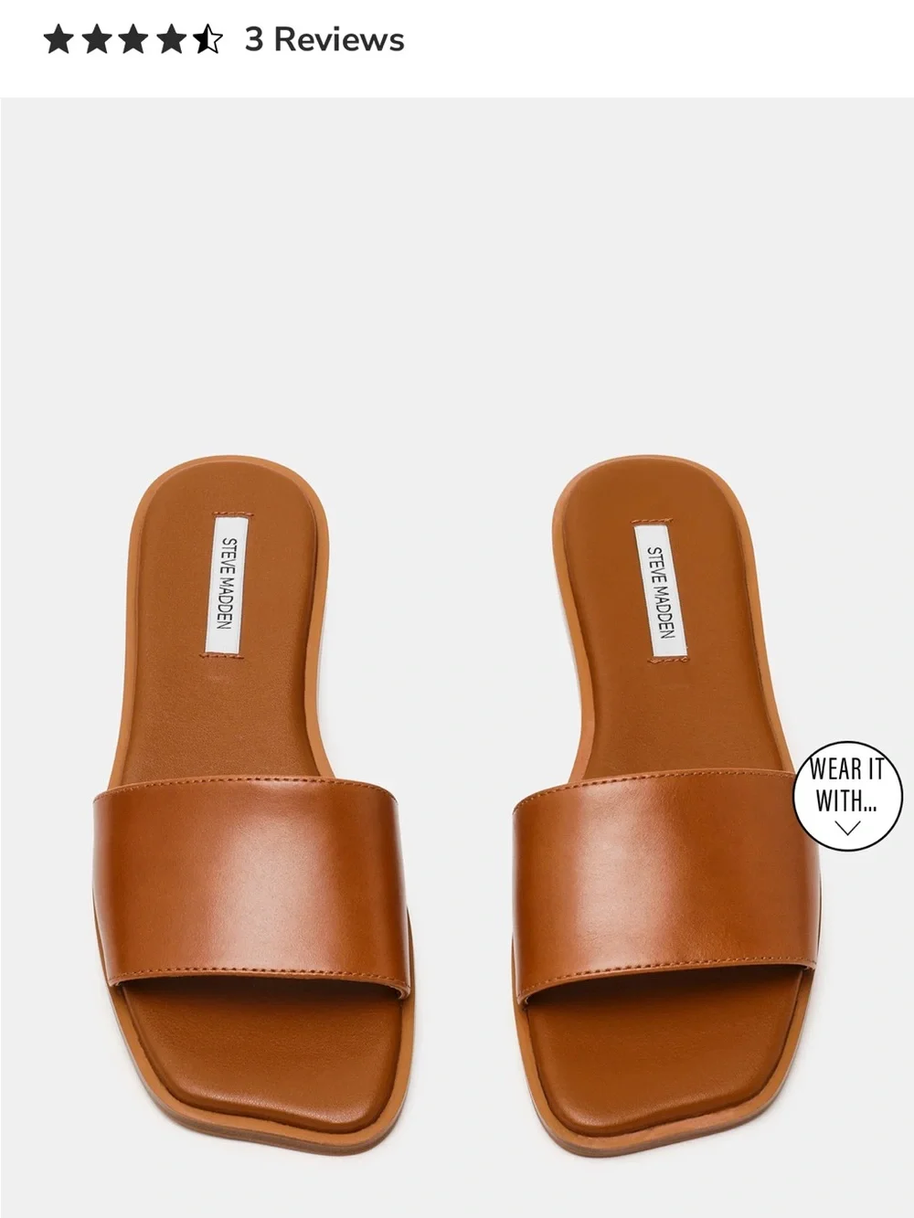 Steve Madden Tan Avra Slide Sandals